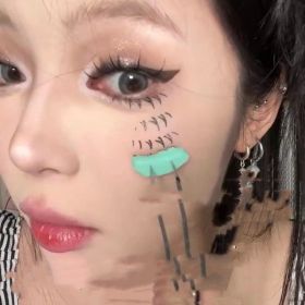 Lower Eyelashes Silicone Seal Save Hand-disabled Party (Option: 2 Pairs Of Stamp Pad)